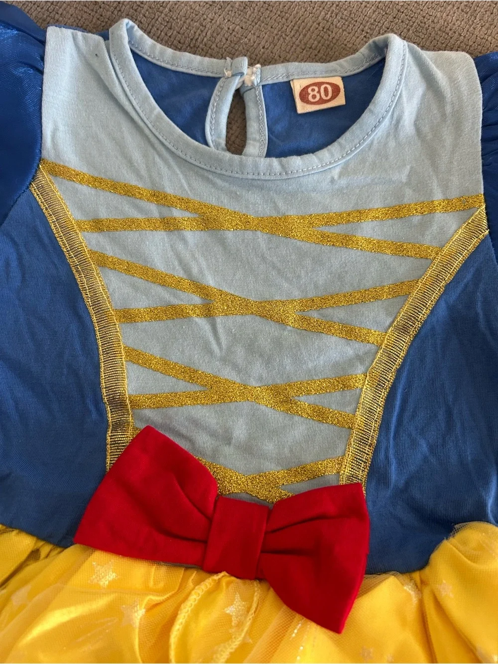 Disney Snow White Princess Costume Dress Toddler Girls Size 9–12 Months (80